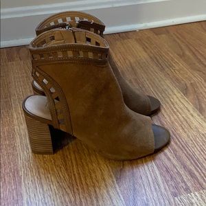 Franco Sarto Open toe Suede booties